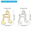 thumbnail image 2 of Unique Bargains Charme Musical 200Pcs Mini Breloque Pendentif Musique en Vrac Vintage Métal Instrument Notes Designer, Or Argent, 2 of 6