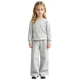 thumbnail image 6 of Angala 2 Piece Outfits For Girls Crew Neck Long Sleeve Bow Detail Sweatshirt With Pants Set Girls Fall Season Wear Clothes, 6 of 7