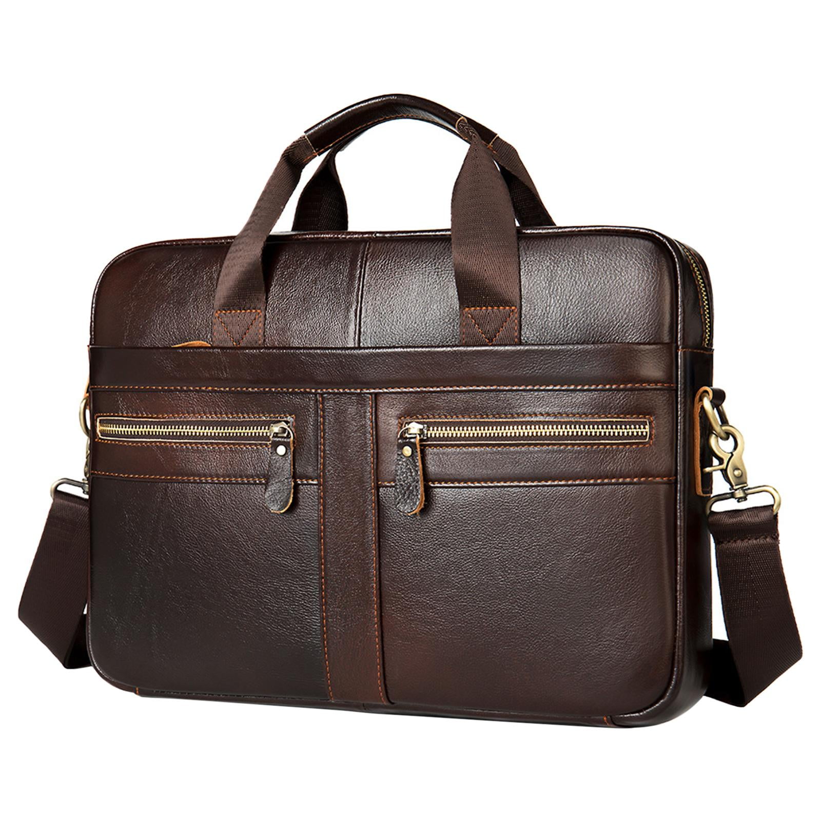 Genuine Leather Crossbody Messenger Shoulder Laptop Mens  Bag Handbag Briefcase 
