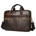 thumbnail image 1 of Maletín de cuero para hombre de negocios, bolso de hombro para computadora Café Zulema  Maletín de los hombres, 1 of 8