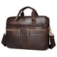 thumbnail image 2 of Maletín de cuero para hombre, bolso de negocios para ordenador portátil, bolso de mensajero de viaje, bolso de mano de 15 pulgadas Café Hugo Maletín de los hombres, 2 of 9