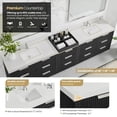 thumbnail image 6 of Santarem 120" Combine Double Vanity in Oak Weathered Black with Quartz Stone Top, 6 of 16