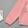 thumbnail image 6 of IBTOM CASTLE Toddler Baby Girls 1st Birthday Outfit Boho Embroidery One Sweater Top Knit Pullover Sweatshirt Fall Winter Clothes 1 Year Pink, 6 of 8