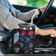 thumbnail image 6 of Embroidery Mexican Blossom 40oz Tumbler with Straw And Lid Cinco De Mayo Insulated Stainless Steel Travel Tumbler Coffee Cup Mug Water Bottle with Handle, Fits in Car Cup Holder, 6 of 6
