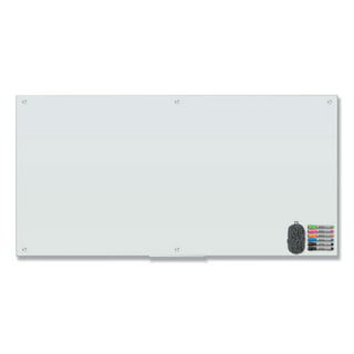 Audio-Visual Direct Dry-Erase Mobile Stand Glass Board 40 inch x 60 inch, Size: 5' x 3.4