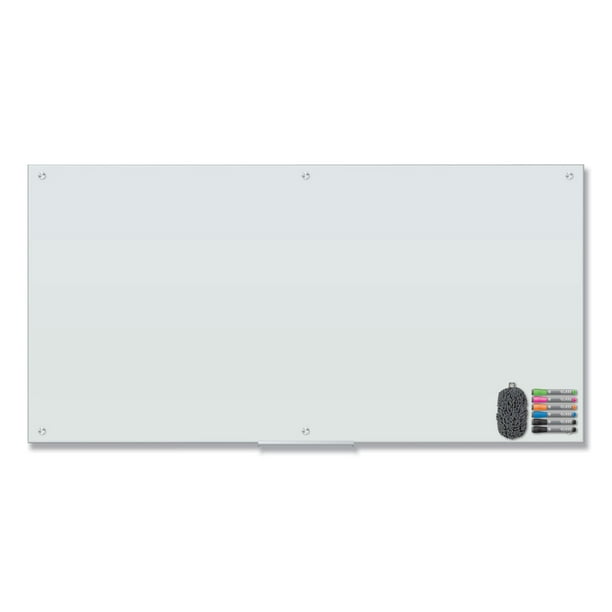 U Brands Glass Dry Erase Board Value Pack, 72 x 36, White 3973U0001