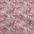 thumbnail image 1 of oneOone Cotton Silk Magenta Fabric Florals Craft Projects Decor Fabric Printed By The Yard 42 Inch Wide, 1 of 4