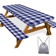 thumbnail image 1 of Cubierta para mesa de picnic Play Tailor para camping, impermeable, 180 x 75 cm, azul, 1 of 7