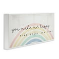 thumbnail image 3 of Stupell Industries Happy Phrase Rustic Rainbow Typography Painting White Framed Art Print Wall Art, 24 x 10, 3 of 9