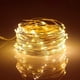 thumbnail image 3 of Guirnalda de luces LED, alambre de cobre alimentado por batería, luces de hadas estrelladas, luces que funcionan con batería para dormitorio, Navidad, fiestas, bodas, centro de mesa, decoración (5 m/16 pies blanco cálido) Zhivalor WMZY-1102, 3 of 8