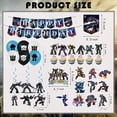 thumbnail image 4 of 169 Pcs Transformers Birthday Party Supplies with Flatware, Birthday Banner, Plates, Tablecloth, Hanging Swirls, Cake & Cupcake Toppers, Balloons, Foil Balloons, Stickers for 10 Guests, 4 of 6