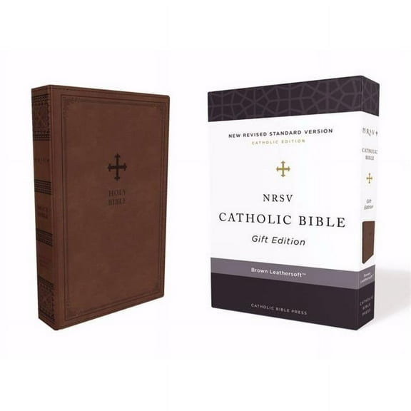Nelson Bibles  NRSV Catholic Gift Bible - Comfort Print, Brown Leathersoft - Mar 2020