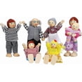 thumbnail image 1 of Dolls Family Set Dolls Houses People, Sets of 7 People Wooden Family Doll Toys Dolls House Accessories for Doll House Kids Children Toy, House Family, 1 of 4