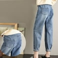 thumbnail image 7 of TUWABEII Maternity Jeans Pregnant Woman Pants Trousers Nursing Prop Belly Legging, 7 of 7