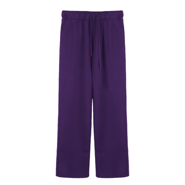 IDALL Lounge Pants Women Business Casual Pants Ladies' Fashionable And Simple Spring And Versatile Drawstring Casual Pants Wide Leg Pants Woman Summer Pants Purple 3XL