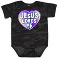thumbnail image 3 of Inktastic Jesus Loves Me Boys or Girls Baby Bodysuit, 3 of 5