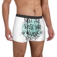 thumbnail image 4 of Salouo Not All Who Wander Are Lost1 Print Men's Boxer Briefs,Breathable Underwear Elastic Waistband Briefs for Men -Small, 4 of 8