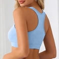 thumbnail image 5 of Arlun High Support Sports Bras for Women No Underwire Comfortable Breathable Racerback Yoga Workout Bra Removable Padding Thin for Running Training Blue S, 5 of 6