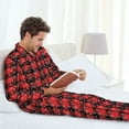 thumbnail image 6 of Kdxio Christmas With Snowflakes Men’s Pajama Set Pajamas For Men 2 Piece PJ Set with Men Pajama Pants and Long Sleeve T-Shirt Lounge Set-, 6 of 7