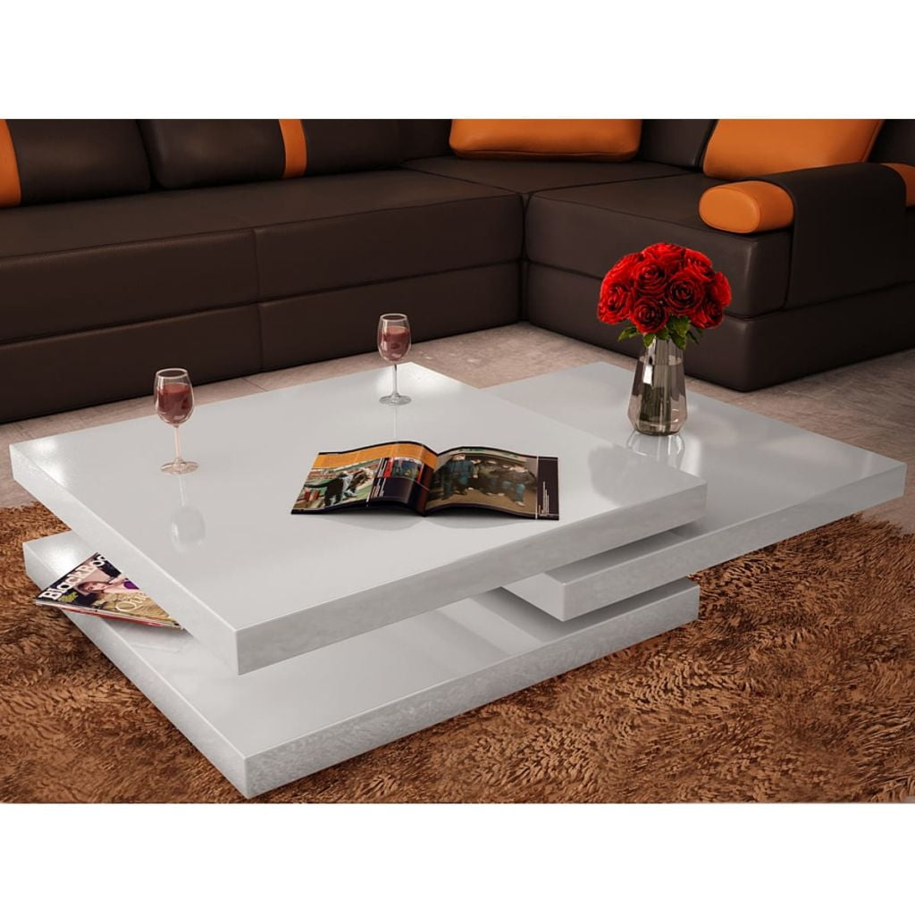 gloss coffee table white