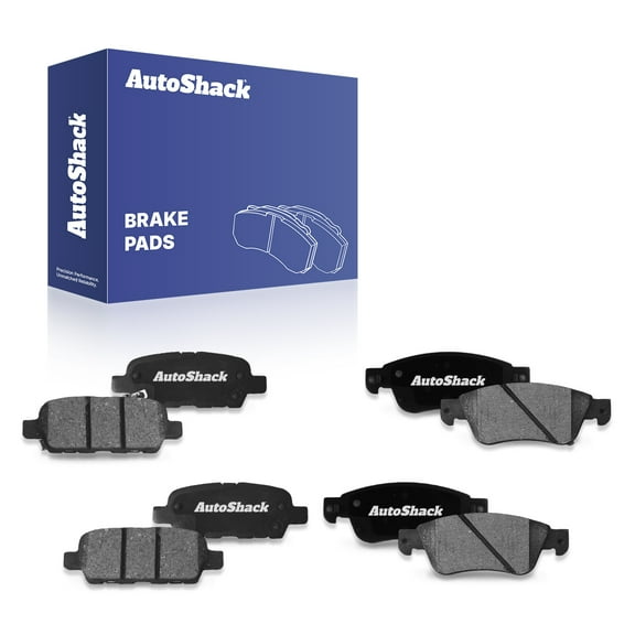 AutoShack Front & Rear Ceramic Brake Pad Set | Replacement for 2008-2013 INFINITI G37 2014 INFINITI Q60 | 8-PC
