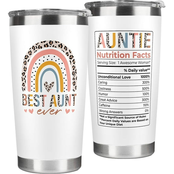 Aunt Gifts - Aunt Gifts from Niece, Nephew - Gifts for Aunt, Auntie Gifts - Aunt Birthday Gift, Mothers Day Gifts for Aunt, Aunt Valentine Gifts - Gifts for New Aunt, To Be Aunt - 20 Oz Tumbler