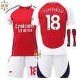 thumbnail image 1 of 2425 Maillot Arsenal 7 Saka 8 Odegaard 9 Jesus 11 Martinelli Ensemble d'Uniforme de Football Domicile, 1 of 1