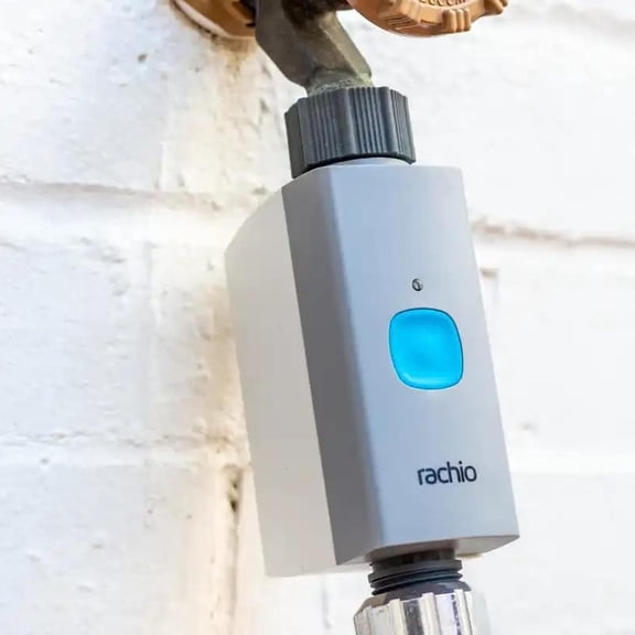 Smart Hose Timer with WiFi Hub - App-Controlled Outdoor Faucet Controller for Lawn & Garden, Blue