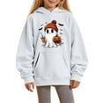 thumbnail image 2 of EnJoCho Toddler Halloween Pumpkin Gho𝗌t Graphic Sweatshirt Long Sleeve Outfit Soft Cotton Pullover Top for Boys Girls 2-7T Fall Clothes, 2 of 4