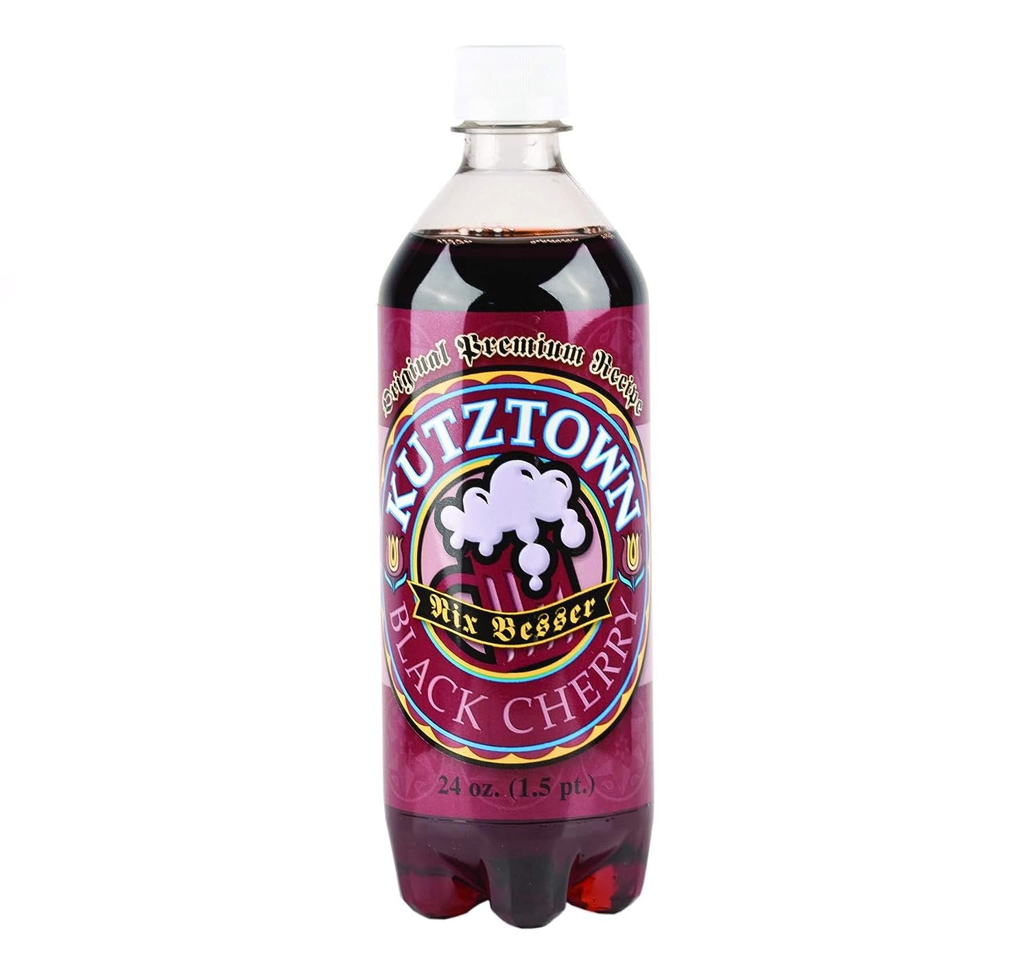 AmishTastes Soft Drinks Variety Box Birch Beer, Black Cherry, Grape, Red Cream, Kutztown "Nix Besser" PA Dutch Amish Style, 96 Oz.
