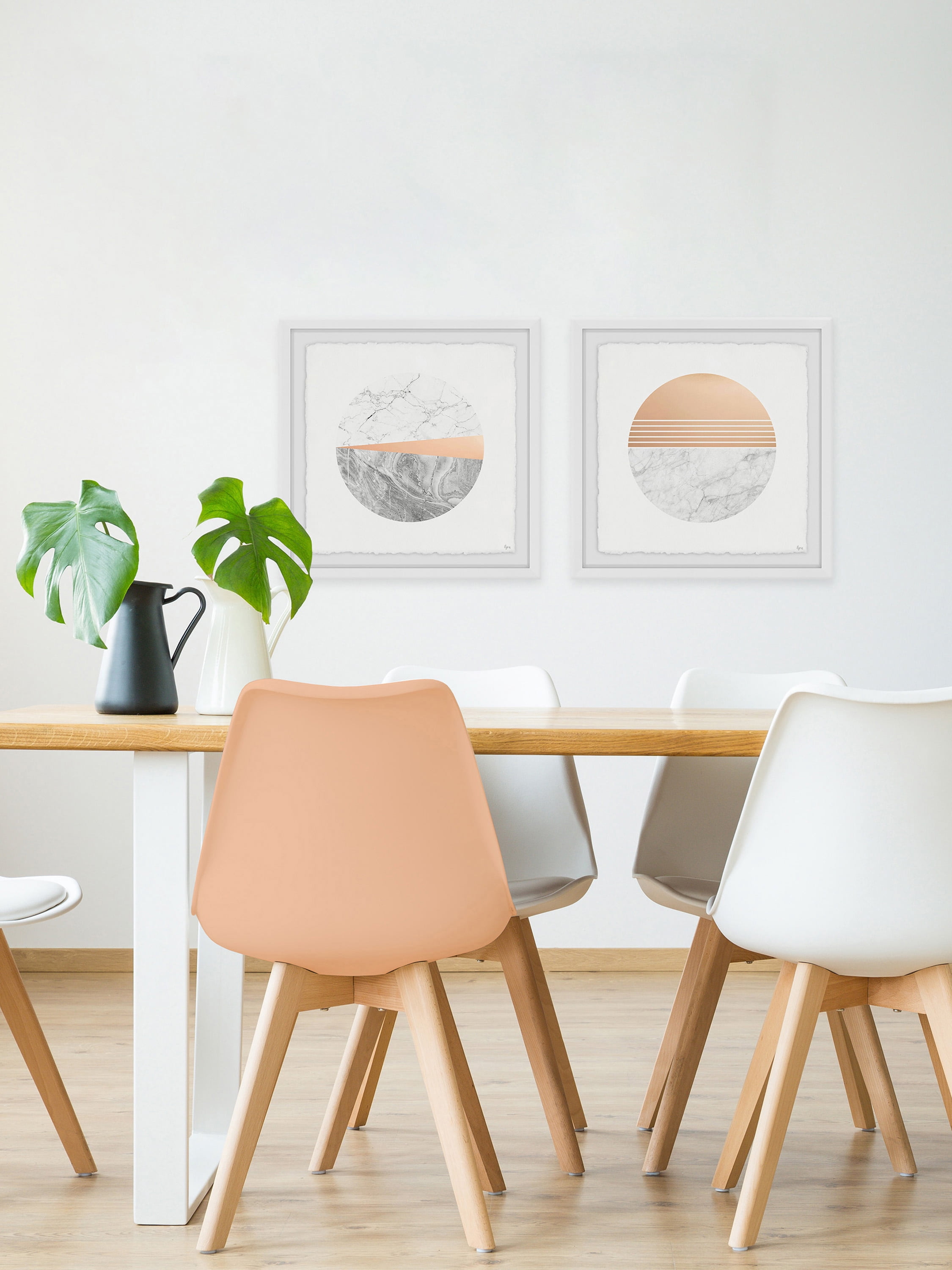 Marble Finish Diptych, Art Prints, 36.00" x 1.50"