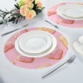 thumbnail image 6 of Round Placemat Heat Resistant & Wrinkle-Free Dining Table Decor Placemat For Home & Weddings Heart-shaped Butter, 6 of 7