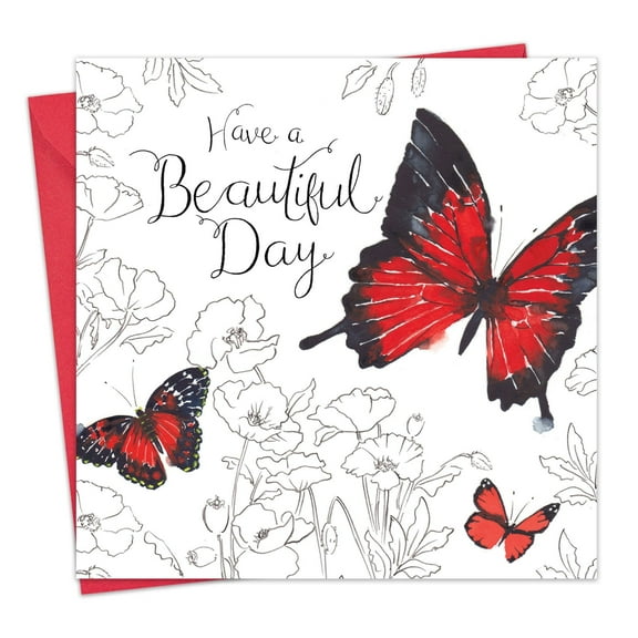 Twizler Happy Birthday Card for Her Butterfly - Womens Birthday Greeting Card - Friend Mom Wife Nan