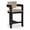 Beige and Black, variant on Pemberly Row Contemporary Solid Wood Frame Black Ultra Luxe Velvet Stool