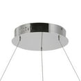 thumbnail image 6 of JONATHAN Y Brice 35" Modern Contemporary Metal Round Integrated LED Pendant, Chrome, 6 of 10