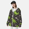 thumbnail image 5 of Sigee Dinosaur Skeleton Print UPF50+ Men's Sun Protection Hoodie Shirt SPF UV Shirt Long Sleeve Fishing Outdoor Lightweight, S-3XL, 5 of 9