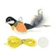 thumbnail image 4 of Juguete de peluche retráctil para gato con sonido de pájaro electrónico real para colgar en la puerta. naranja, 4 of 9