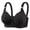 Black, variant on LYEAA Wirefree Bras for Women Push up Plus Size Bralette Full Coverage Breathable Soft Comfortable Everyday Bra Black 42