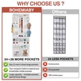 thumbnail image 5 of Boczif 52 Pockets Over-the-Door Hanging Shoe Organizers with Accessories Included, White, 5 of 7