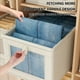 thumbnail image 4 of Armario para guardar ropa, caja de almacenamiento con tapa, organizador de ropa para dormitorio, caja de almacenamiento grande para balcón, caja de almacenamiento para ropa del hogar, caja, 4 of 8
