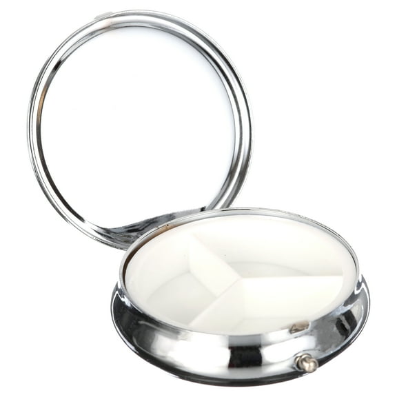 Black Pill Buddy Three Section Pocket Purse Travel Medicine Pill Box Case