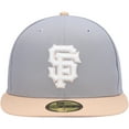 thumbnail image 2 of Men's New Era Gray/Peach San Francisco Giants 2007 MLB All-Star Game Purple Undervisor 59FIFTY Fitted Hat, 2 of 5