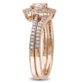 thumbnail image 3 of Everly Women's Morganite 10k Rose Gold Bridal Set, 3 of 7