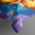 thumbnail image 3 of Rainbow Tie Dye Mandala Pattern Rectangle Tablecloth 60"x84",Waterproof Polyester Rectangle Table Cloth, Wipeable Spillproof Polyester Tablecloth for Dining, Camping, Indoor and Outdoor, 3 of 4