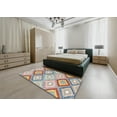 thumbnail image 5 of Ahgly Company Machine Washable Indoor Square Contemporary Tan Brown Area Rugs, 3' Square, 5 of 7