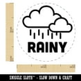 thumbnail image 2 of Rainy Rain Weather Day Planner Self-Inking Rubber Stamp Ink Stamper - Blue Ink - Mini 1/2 Inch, 2 of 7