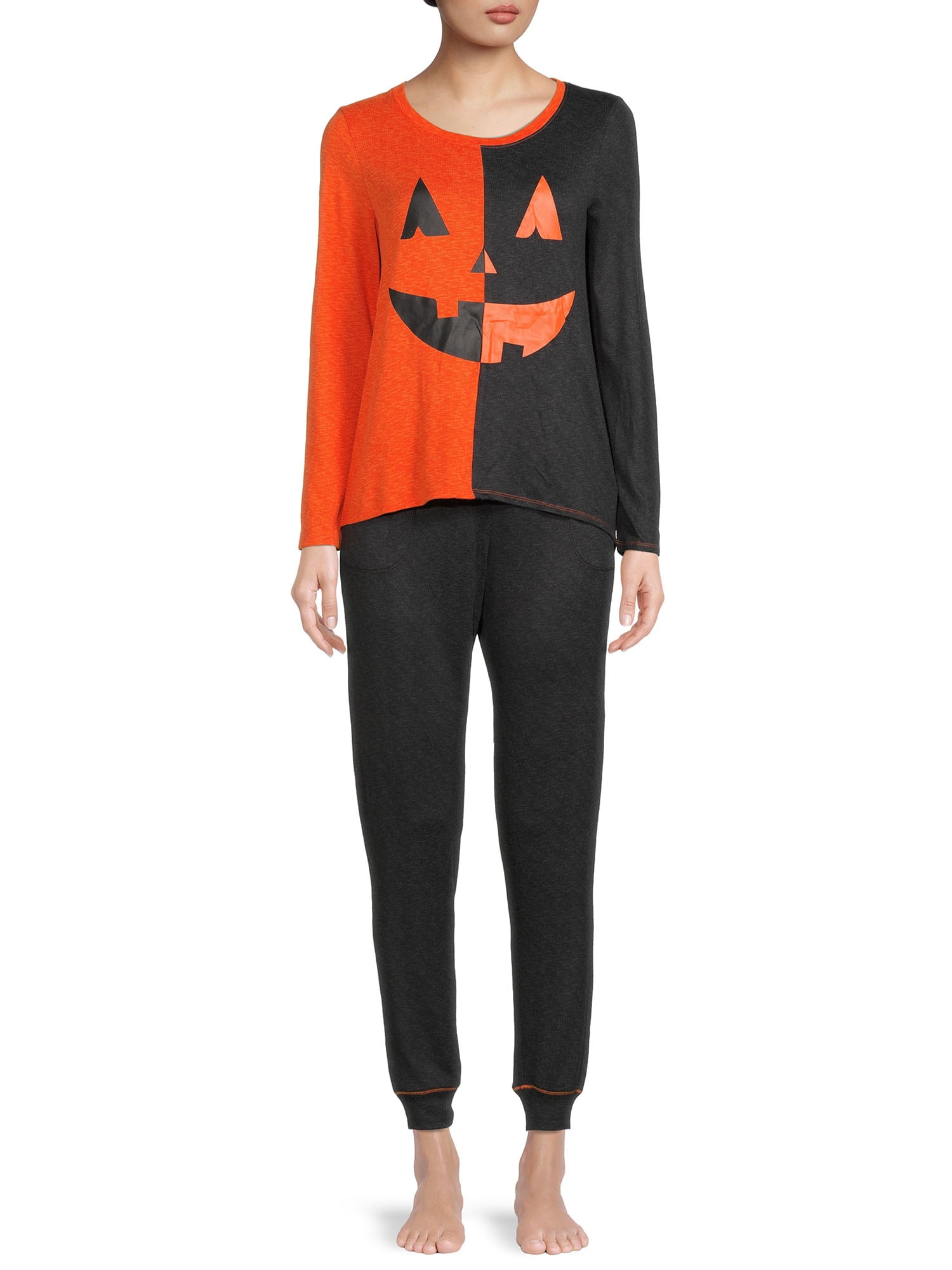 Secret Treasures Women s and Women s Plus Halloween Pajama Set 2 Piece Walmart