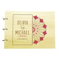 thumbnail image 1 of Handmade Wooden Photo Album Guestbook Personalised Wedding Wood Engraved Scrapbook, 1 of 2