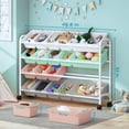thumbnail image 2 of Kids Toy Storage Organizer with 20 Plastic Bins, 4-Tier Metal Toy Storage Rack, Extra Large Toy Organizer and Storage Bins for Kids Room, Playroom and Nursery, Multi-Color, 2 of 6
