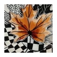 thumbnail image 4 of Acheng Leaf Polka Dot Design Black and White Checkered Ribbon Table Cover 100% Polyester Fiber 46*46, 4 of 8